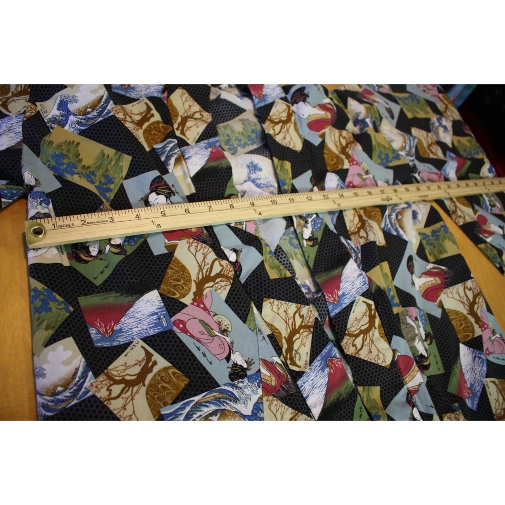 Kimono Japanese Vintage Robe Unbranded O/S Open Front Cotton Floral Ocean Nature - Picture 12 of 13